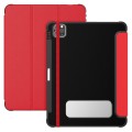For iPad Pro 11 2022 / Air 10.9 2022 Carbon Fiber Leather Smart Tablet Case(Red)