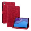 For Lenovo Tab M10 HD Gen2 Lily Embossed Leather Tablet Case(Red)