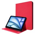 For iPad Air 11 2024 Fabric Leather Tablet Case(Red)