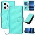For Xiaomi Redmi Note 12 Pro 5G Global YX0070 Carbon Fiber Buckle Leather Phone Case with Lanyard(L
