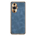 For Huawei nova 11 Pro / 11 Ultra Electroplating Lambskin Leather Phone Case(Blue)