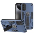 For Samsung Galaxy A34 5G Shockproof Holder Phone Case(Blue)