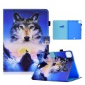 For iPad Pro 11 2024 Painted Stitching Smart Leather Tablet Case(Wolf)