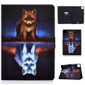 For iPad Pro 11 2024 Colored Drawing Smart Leather Tablet Case(Fox)