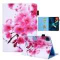 For iPad Pro 11 2024 Colored Drawing Leather Smart Tablet Case(Cherry Blossom)