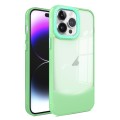 For iPhone 14 Pro Two-color High Transparency Skin Feel TPU Phone Case(Green)