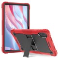 For Honor Pad X9 Shockproof Silicone Hybrid PC Tablet Case with Holder(Black + Red)