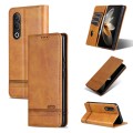For OnePlus Nord CE4 AZNS Magnetic Calf Texture Flip Leather Phone Case(Light Brown)