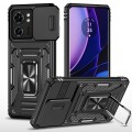 For Motorola Edge 40 Armor PC + TPU Camera Shield Phone Case(Black)