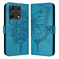 For Infinix Note 30 Pro / Note 30 5G Embossed Butterfly Leather Phone Case(Blue)