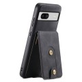 For Google Pixel 7a Denior D14 NK Retro Pattern MagSafe Magnetic Card Holder Leather Phone Case(Blac