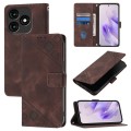 For Itel A70 Skin Feel Embossed Leather Phone Case(Brown)