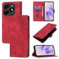 For Tecno Spark 20 Skin Feel Embossed Leather Phone Case(Red)