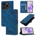 For Tecno Spark 20 Pro Skin Feel Embossed Leather Phone Case(Blue)