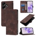 For Infinix Hot 30i Skin Feel Embossed Leather Phone Case(Brown)