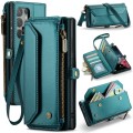 For Samsung Galaxy S22 Ultra 5G CaseMe C36 Card Slots Zipper Wallet RFID Anti-theft Leather Phone Ca