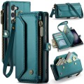For Samsung Galaxy S23+ 5G CaseMe C36 Card Slots Zipper Wallet RFID Anti-theft Leather Phone Case(Bl