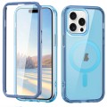 For iPhone 15 Pro Max Colorful MagSafe Magnetic PC + TPU Phone Case(Blue)