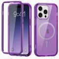 For iPhone 14 Pro Max Colorful MagSafe Magnetic PC + TPU Phone Case(Dark Purple)