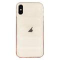 For iPhone XS / X Eiderdown Airbag Glossy TPU Phone Case(Transparent)