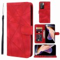 For Xiaomi Redmi Note 11 Pro+ 5G Skin Feel Geometric Lines Leather Phone Case(Red)