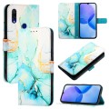 For Xiaomi Redmi 7 PT003 Marble Pattern Flip Leather Phone Case(Green)