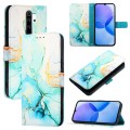 For Xiaomi Redmi Note 8 Pro PT003 Marble Pattern Flip Leather Phone Case(Green)