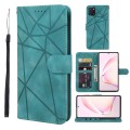 For Samsung Galaxy Note10 Lite Skin Feel Geometric Lines Leather Phone Case(Green)