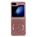 For Samsung Galaxy Z Flip4 Glitter MagSafe PC Phone Case(Pink)