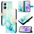 For vivo Y36 5G Global / Y36 4G Global&India PT003 Marble Pattern Flip Leather Phone Case(Green)