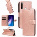 For Xiaomi Redmi Note 8 Swallowtail Butterfly Embossed Leather Phone Case(Rose Gold)