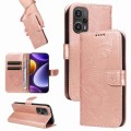 For Xiaomi Redmi Note 12 Turbo / Poco F5 Swallowtail Butterfly Embossed Leather Phone Case(Rose Gold