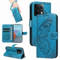For Xiaomi Redmi Note 13 Pro 5G Swallowtail Butterfly Embossed Leather Phone Case(Blue)
