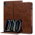For iPad Air 11 2024 / Air 5 / Air 4 Cat Buckle Leather Smart Tablet Case(Brown)
