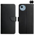 For Sharp Aquos Wish 4 Genuine Leather Fingerprint-proof Flip Phone Case(Black)