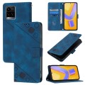 For vivo Y33s 4G Global / Y21 / Y21s / Y21t Skin Feel Embossed Leather Phone Case(Blue)