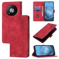 For ZTE Blade A73 5G Skin Feel Embossed Leather Phone Case(Red)
