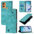 For Oukitel C33 Skin Feel Embossed Leather Phone Case(Green)