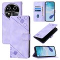For Oukitel C37 Skin Feel Embossed Leather Phone Case(Light Purple)
