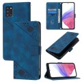 For Samsung Galaxy A31 Skin Feel Embossed Leather Phone Case(Blue)