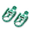 Motorcycle Modification Pedal Set Wide Fat Footpegs Foot Pegs for Harley (Green)