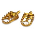 Motorcycle Modification Pedal Set Wide Fat Footpegs Foot Pegs for Harley (Gold)