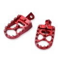 Motorcycle Modification Pedal Set Wide Fat Footpegs Foot Pegs for Harley (Red)