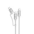 hoco U134 Type-C / USB-C to Type-C / USB-C + 8 Pin 2 in 1 Braided Fast Charging Data Cable, Length: