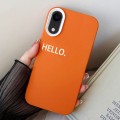 For iPhone XR HELLO Word PC Hybrid TPU Phone Case(Orange)
