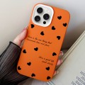 For iPhone 14 Pro Love Hearts PC Hybrid TPU Phone Case(Orange)
