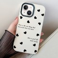 For iPhone 13 Love Hearts PC Hybrid TPU Phone Case(White)