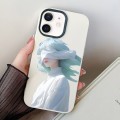 For iPhone 11 Blindfold Girl PC Hybrid TPU Phone Case(White)