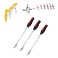 12 in 1 Car / Motorcycle Tire Repair Tool Spoon Tire Spoons Lever Tire Changing Tools with Yellow Ty