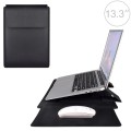 PU05 Sleeve Leather Case Carrying Bag for 13.3 inch Laptop(Black)